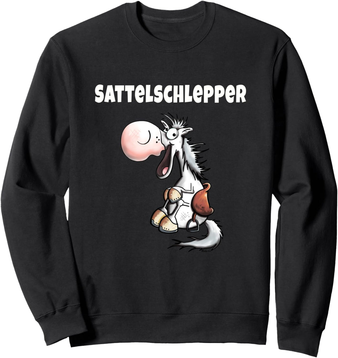 Sattelschlepper Pferd Wortspiel Fun T Shirt Pferdesprüche Sweatshirt