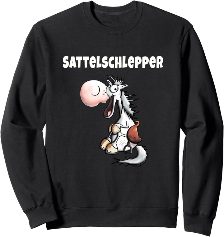 Sattelschlepper Pferd Wortspiel Fun T Shirt Pferdesprüche Sweatshirt
