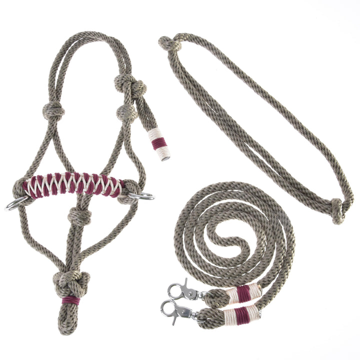 LarDen Hobby Horse Zubehör SeilSet - Halfter mit Zügel & Halsring für Grosse S Steckenpferd - Elegan