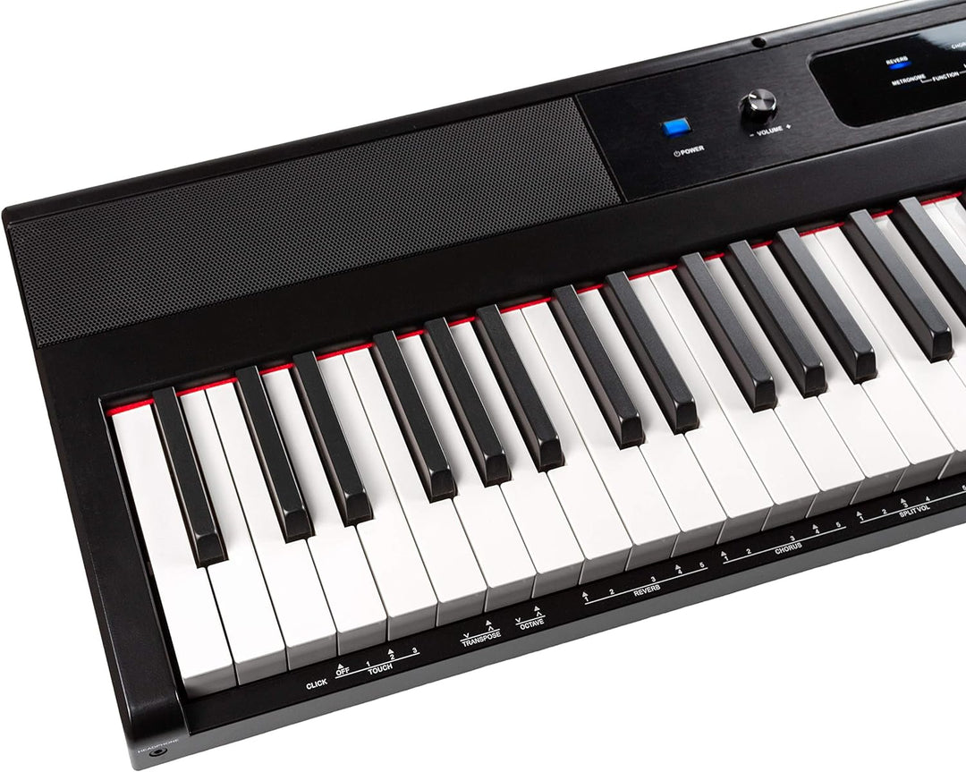 RockJam 88 Key Digital Piano Keyboard Piano with Full Size Semi-Weighted Keys, Power Supply, Sheet M