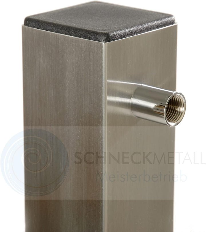 SchneckMetall Wasserzapfstelle Edelstahl Wassersäule Wasserverteiler 100cm WSQ8010