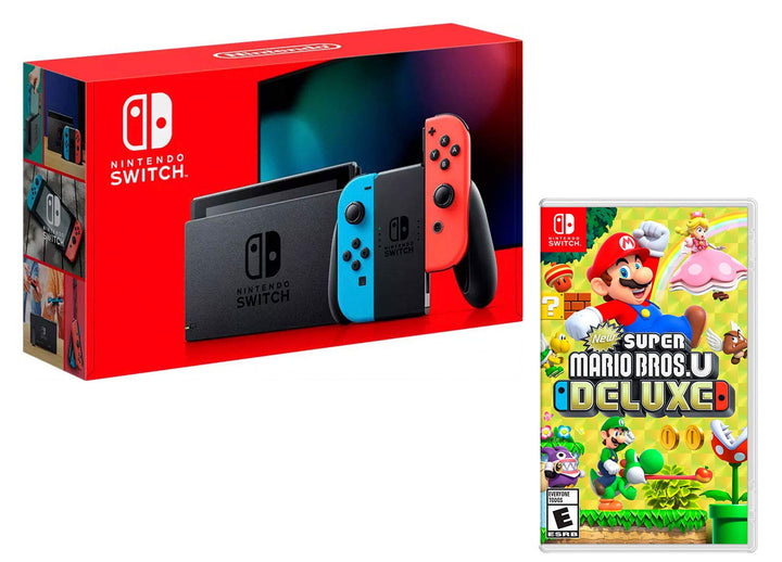 Nintendo Switch 32Gb Neon-Rot/Neon-Blau + New Super Mario Bros. U Deluxe