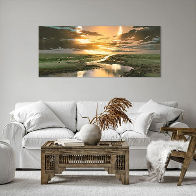 Wandbilder Dekoration Wohnzimmer natur natur Panorama Bilder auf Leinwand 120x50cm Leinwandbild mit