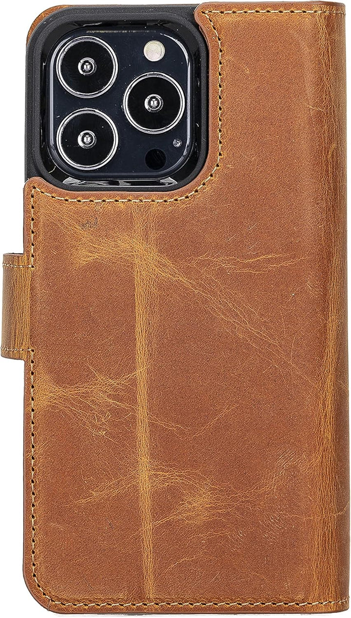 Solo Pelle Lederhülle kompatibel für iPhone 13 Pro in 6.1 Zoll abnehmbare Hülle (2in1) Harvard Doubl