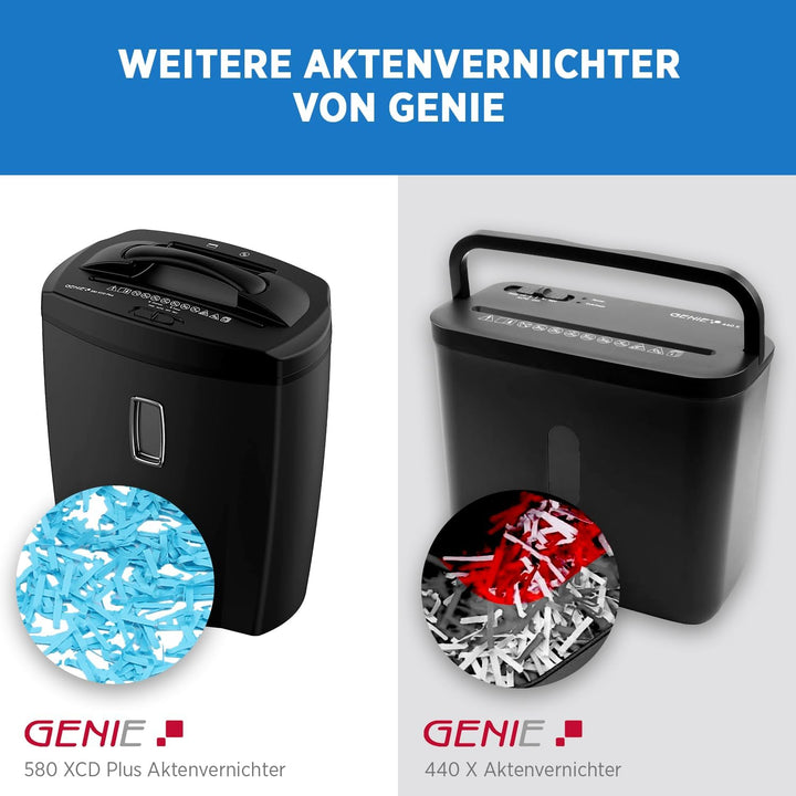 Genie 206 S Aktenvernichter-Aufsatz für sämtliche Papierkörbe geeignet, bis zu 6 Blatt,6 mm breite S