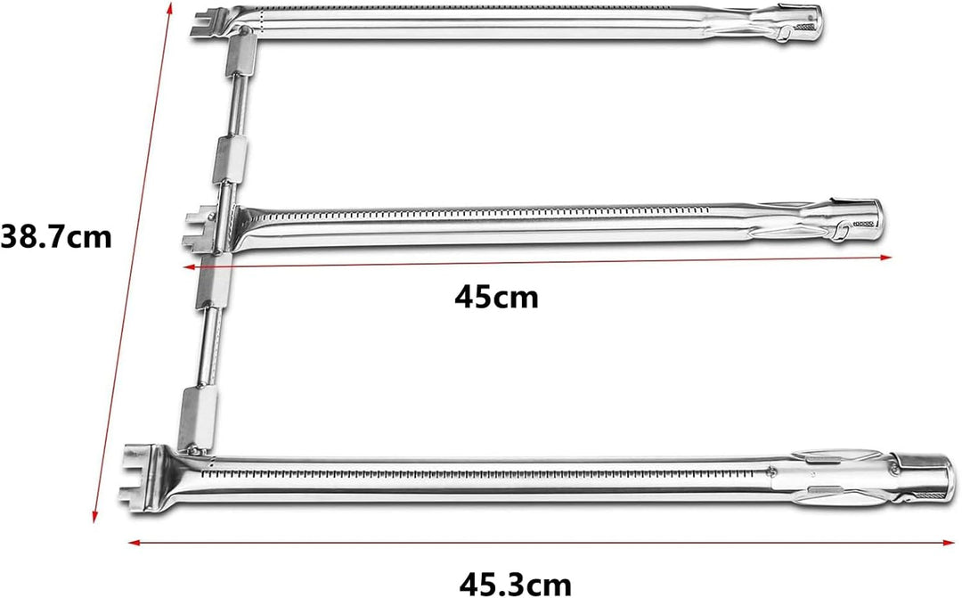 69787 45,3CM Brenner für Weber Spirit I & II 310 320 Serie, Spirit LX 310 Serie (mit vorderen Brenne