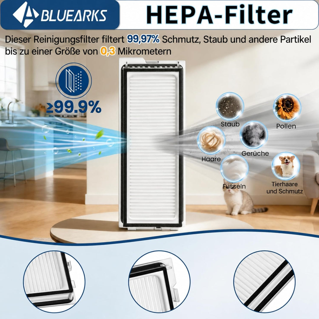 Bluearks Ersatzteile Kompatibel mit Roborock Q Revo/Roborock P10 Staubsaugerroboter Zubehör, 1 Haupt