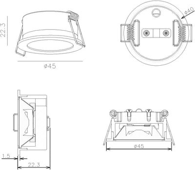 BERNSTEIN® Wandnische aus Edelstahl NT303010X mit LED-Beleuchtung– 30 x 30 x 10 cm – Duschablage für