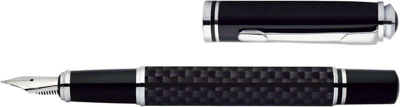 Online 34335 Geschenkset Black Style Füllhalter und Kugelschreiber, schwarz, in edler Geschenkverpac