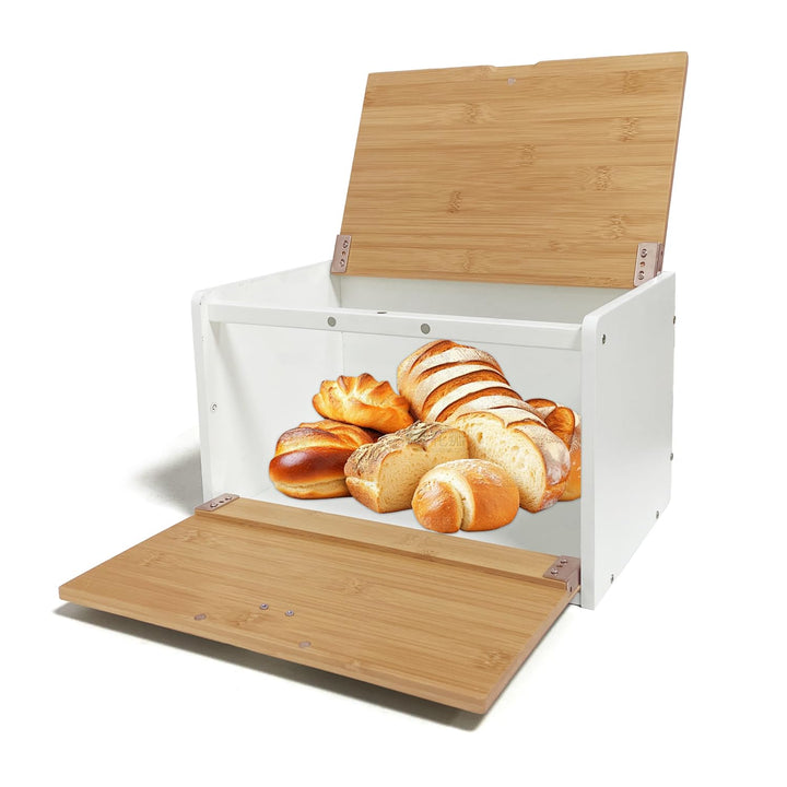 Bamboo Bread Box Bread Basket Storage Box Kitchen Bread Storage Bread Container Keep Fresh Long Time