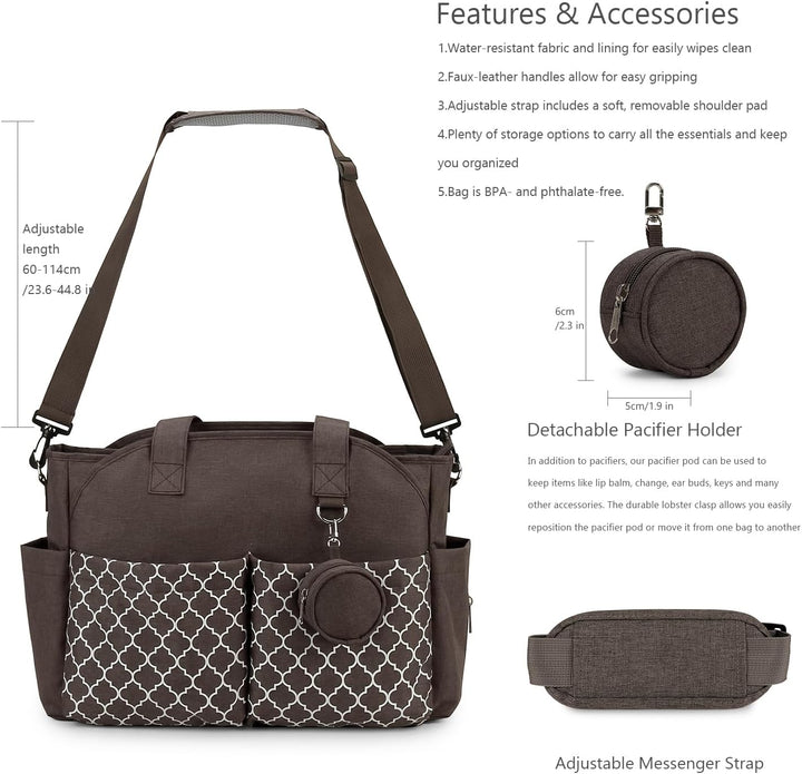 Lmbabter Diaper Bag Wickeltasche Braun, Braun