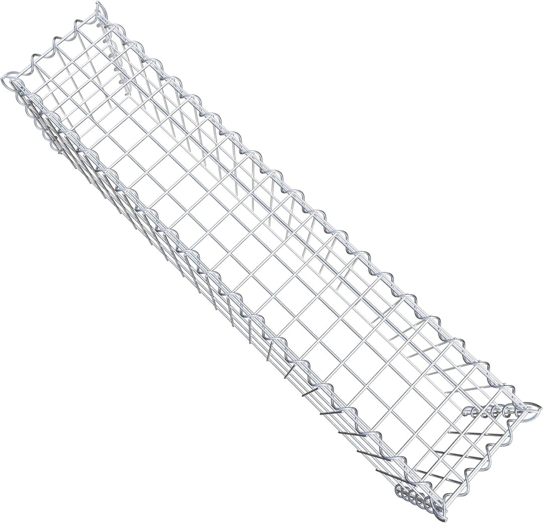 GABIONA - Gabione 100 x 30 x 20 cm - Anbau-Korb Typ 3 (ohne Bodengitter) - Gabionenkorb mit Maschenw
