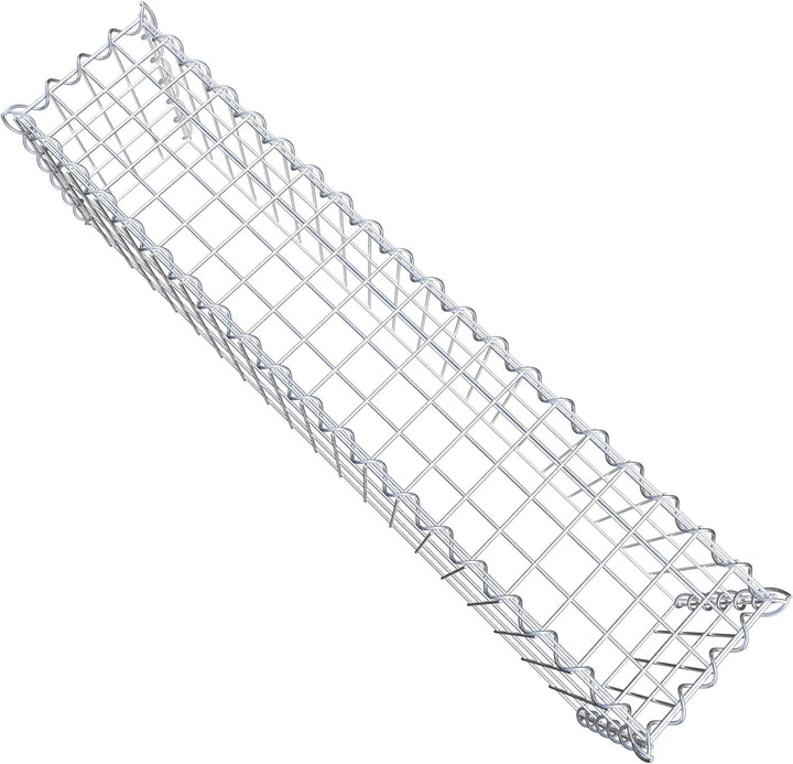 GABIONA - Gabione 100 x 30 x 20 cm - Anbau-Korb Typ 3 (ohne Bodengitter) - Gabionenkorb mit Maschenw
