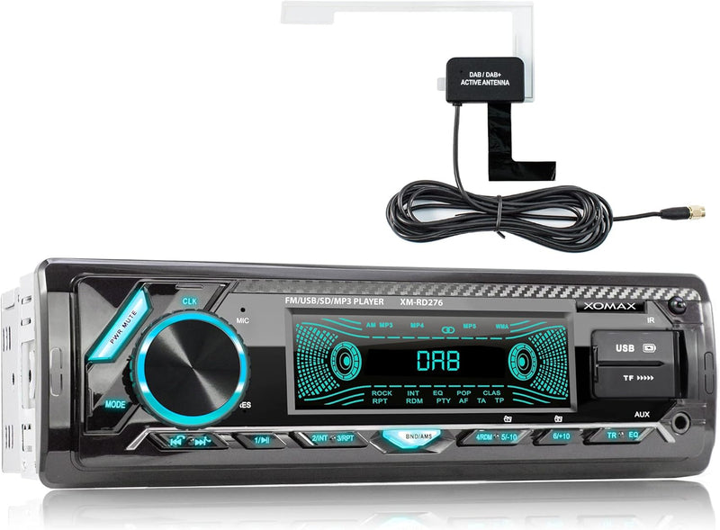 XOMAX XM-RD276 Autoradio mit DAB+ Tuner und Antenne I FM RDS I Bluetooth Freisprecheinrichtung I 2xU