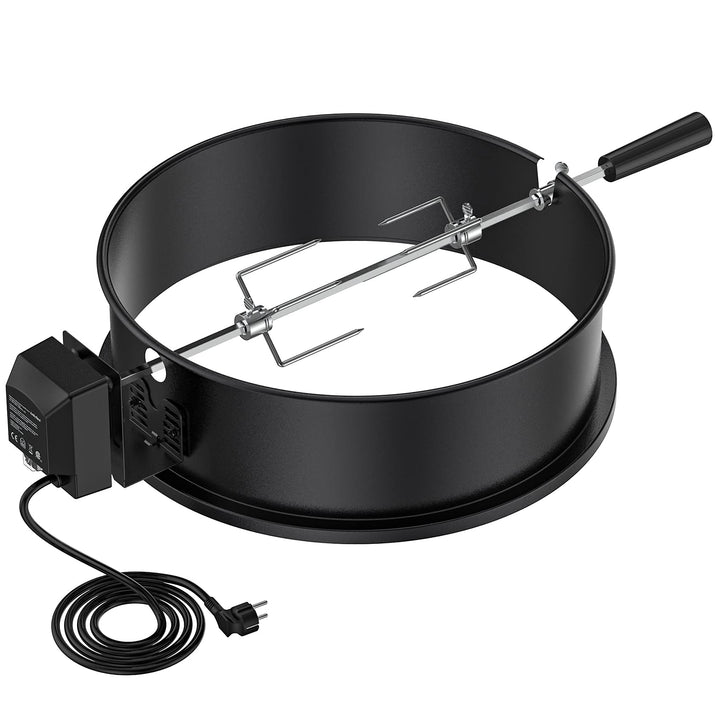 Onlyfire Drehspiess mit Motor für Weber Kugelgrill (47 cm) und andere Modelle, Rotisserie, Grillspie