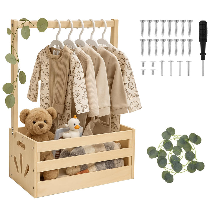 Holz Baby Geschenk Korb für Babyparty, Personalisierte Baby Dusche Kiste Schrank, Geschenkkiste Aufb