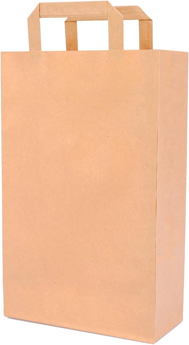 verpacking Papiertragetaschen 22 x 18 x 8 cm Weiss [Grösse und Farbe wählbar] Geschenktüten Einkaufs