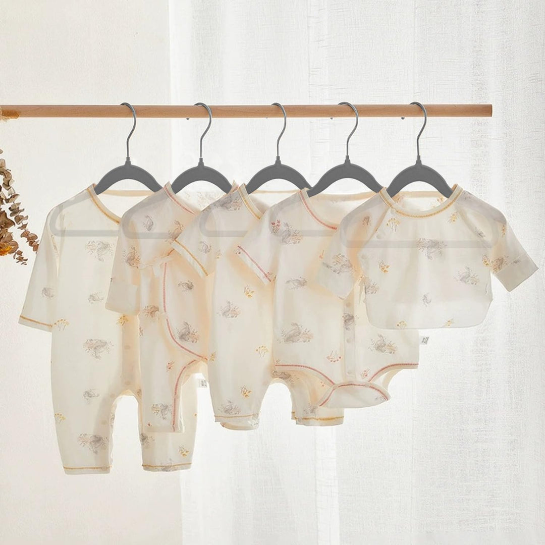 Wellong Kinderkleiderbügel, 28 cm Baby-Samtbügel mit 360°-Drehhaken, rutschfeste Kleiderbügel Samt,