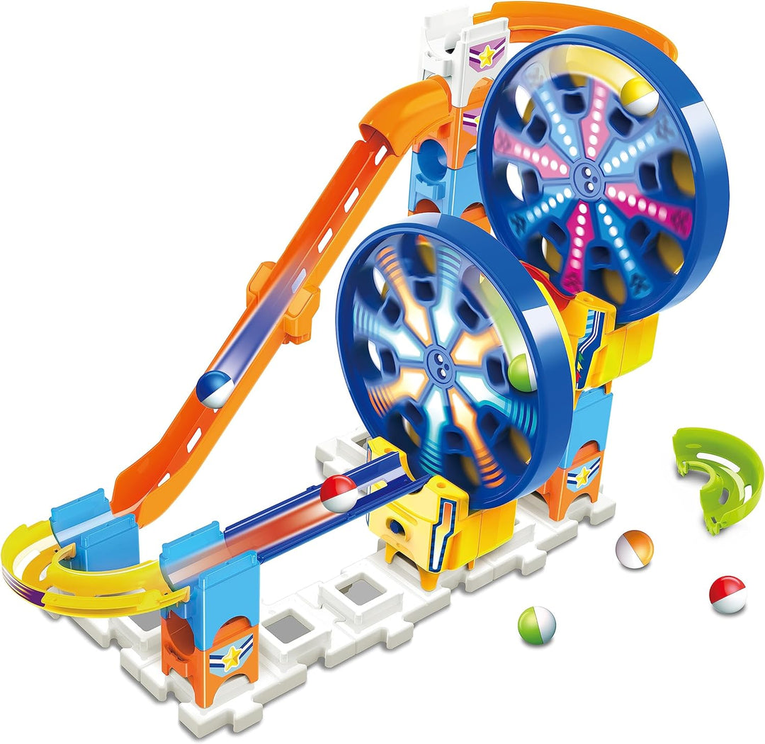 VTech Marble Rush - Fun Fair Set M300 E – Interaktive Murmelbahn mit spannenden Bahnelementen, versc