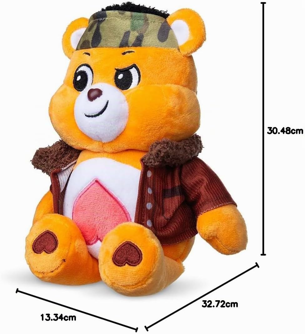 Basic Fun Care Bears x Stranger Things Tenderheart Bear als Lucas – 22 cm Fun Size Plüsch – Limitier