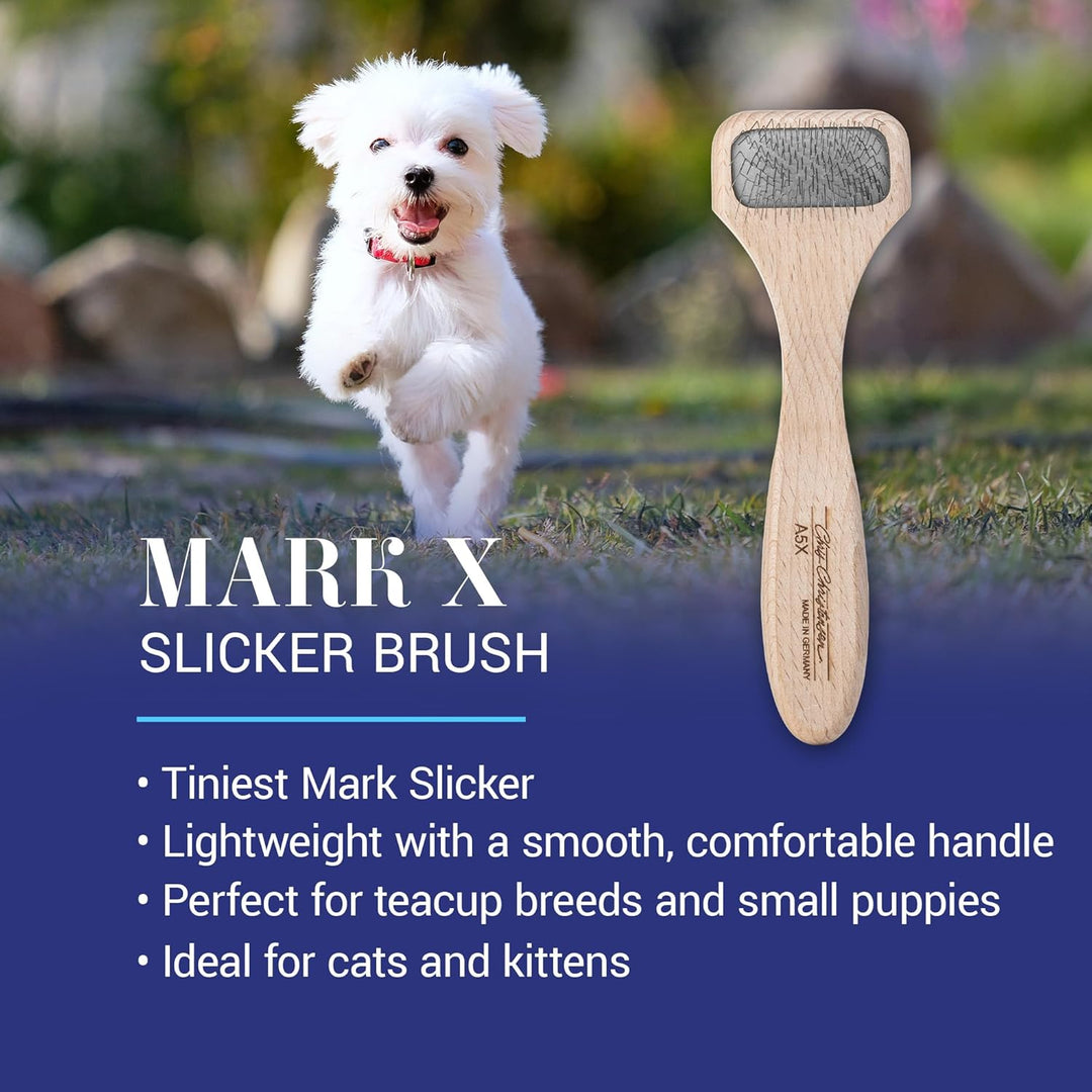 Chris Christensen Mark X Tiny Head Slicker for Pets weiss Tiny, 1 1/2 in x 6 in body, weiss Tiny, 1