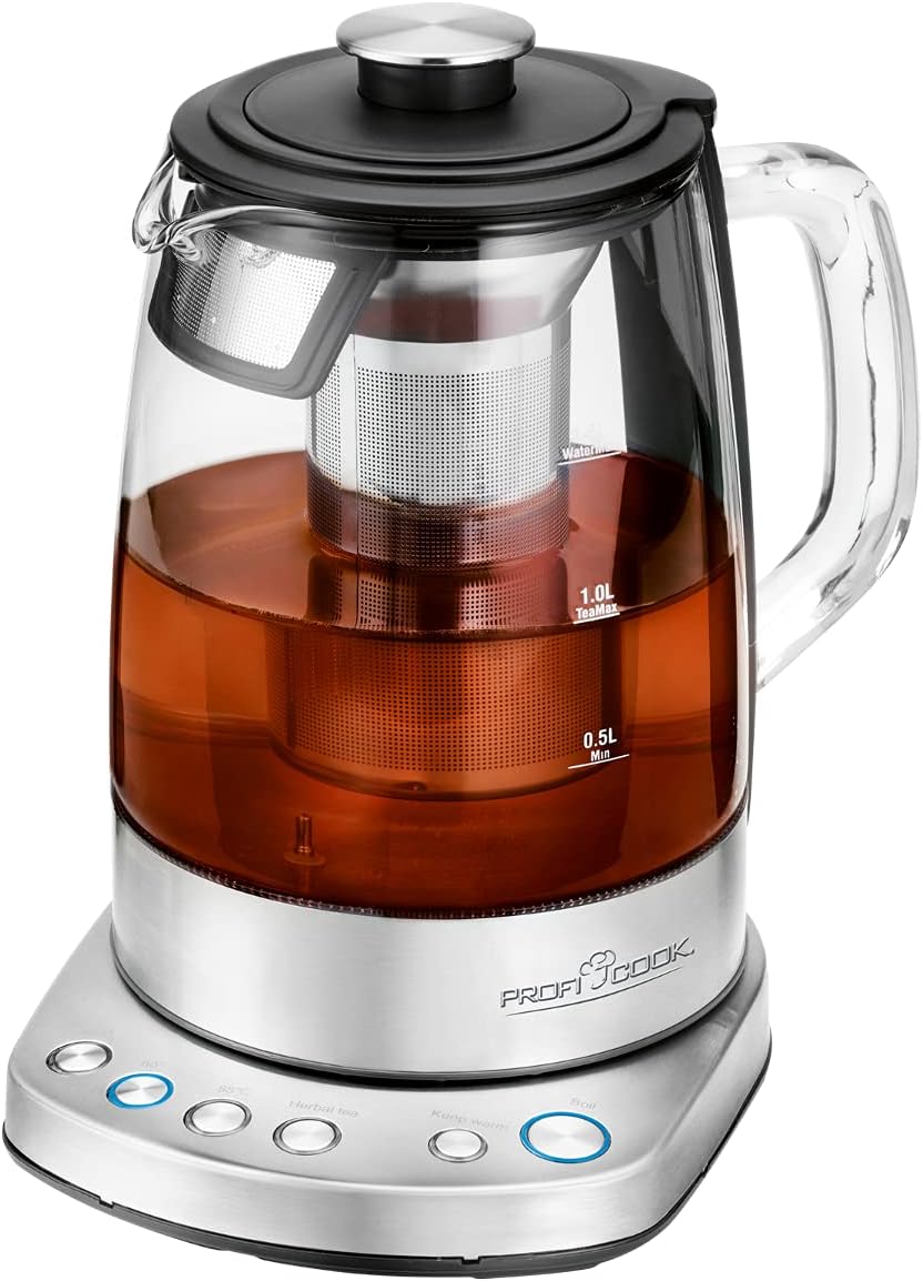 ProfiCook PC-WKS 1167 G, WIFI-gesteuerter 2in1 Tee- und Wasserkocher, kostenlose App, programmierbar