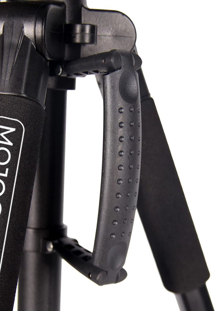 MOJOGEAR 140cm Video Stativ met Premium Smartphone-Halterung - Aluminium Camera DSLR Handy Travel Dr