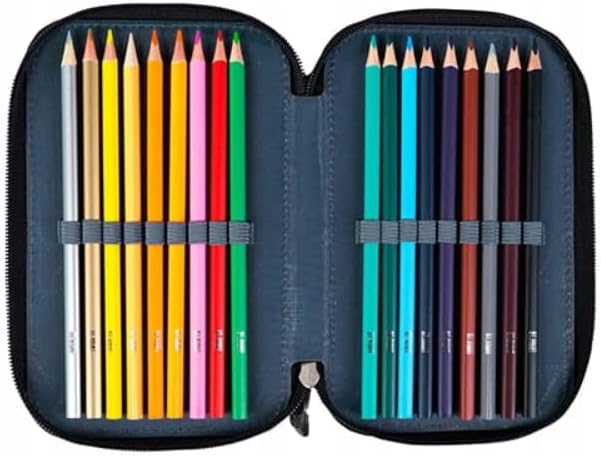 Goldkids St. Right XXL Federtasche Federmappe Federmäppchen 46-teilig gefüllte Schüleretui 3-stöckig