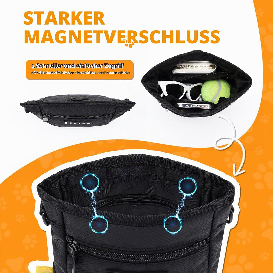 Leckerlibeutel für Hunde, Grossem Fassungsvermögen Multifunktionale Gassitasche Hund Zum Umhängen St