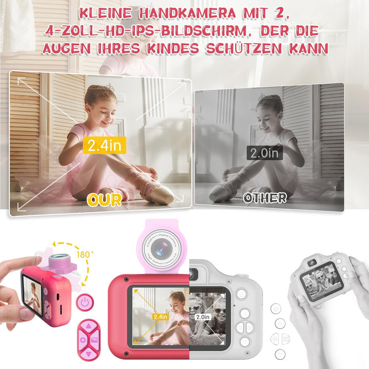 KinderKamera,ARNSSIEN Kinder Kamera,Selfie Kamera Kinder,Geschenk für3 4 5 6 7 8 9 10Jahre Mädchen u