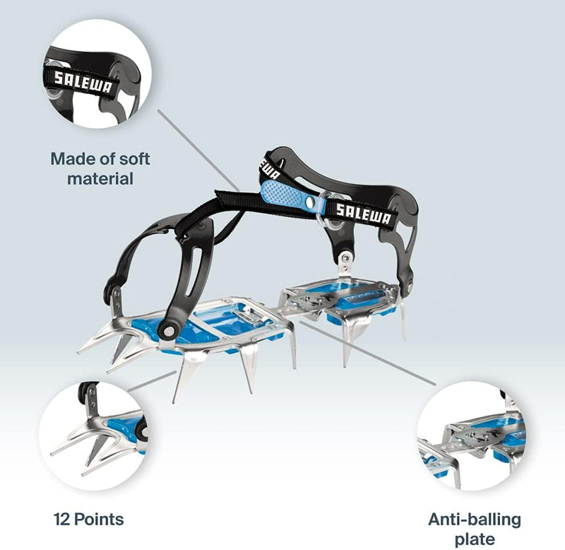 SALEWA Erwachsene Alpinist Walk Steigeisen Mit Schlaufen, Blue, Uni