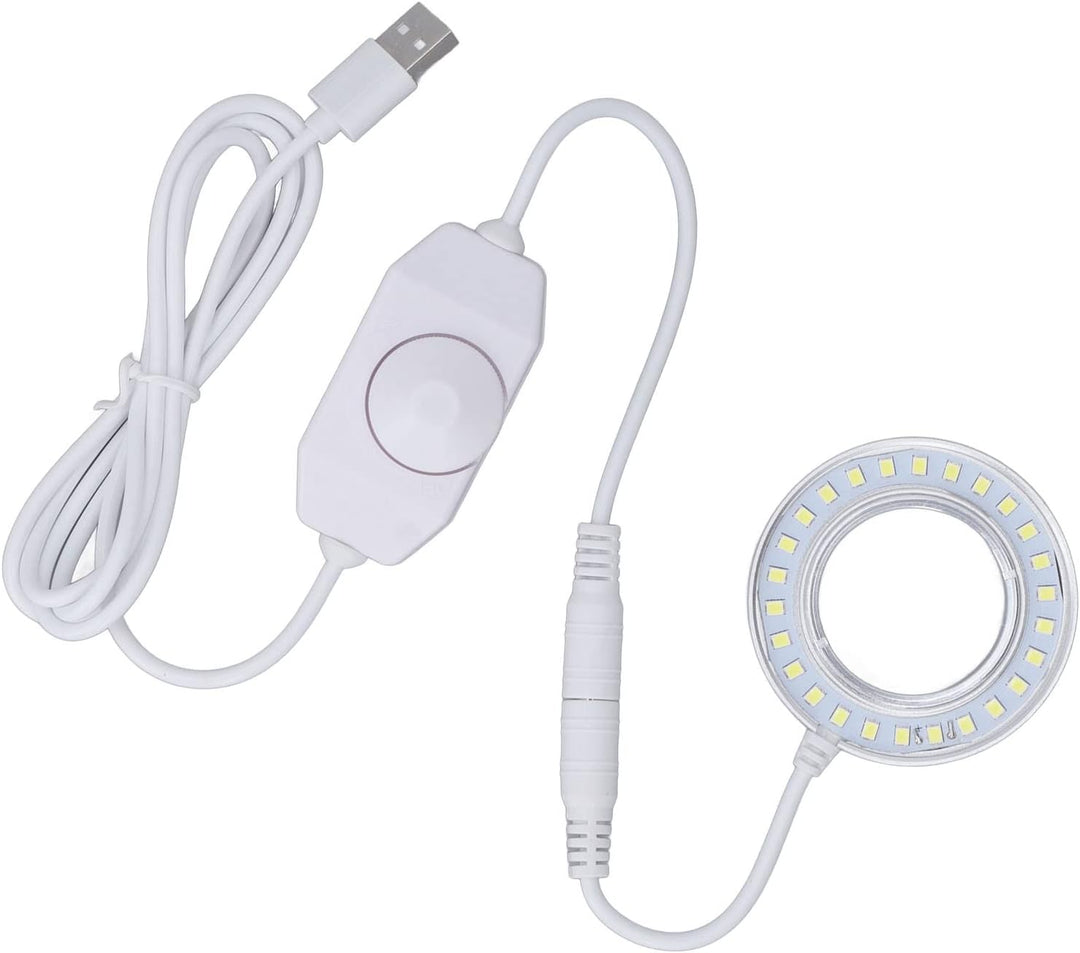 LED-Ringlicht-Illuminator für Stereomikroskope, Spiralschnalle, Einstellbare Helligkeit, LED-Mikrosk