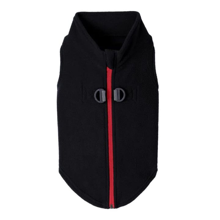 Gooby Fleece-Hundepullover mit Reissverschluss - Schwarz, Grösse S - warme Fleece-Hundejacke zum Ein