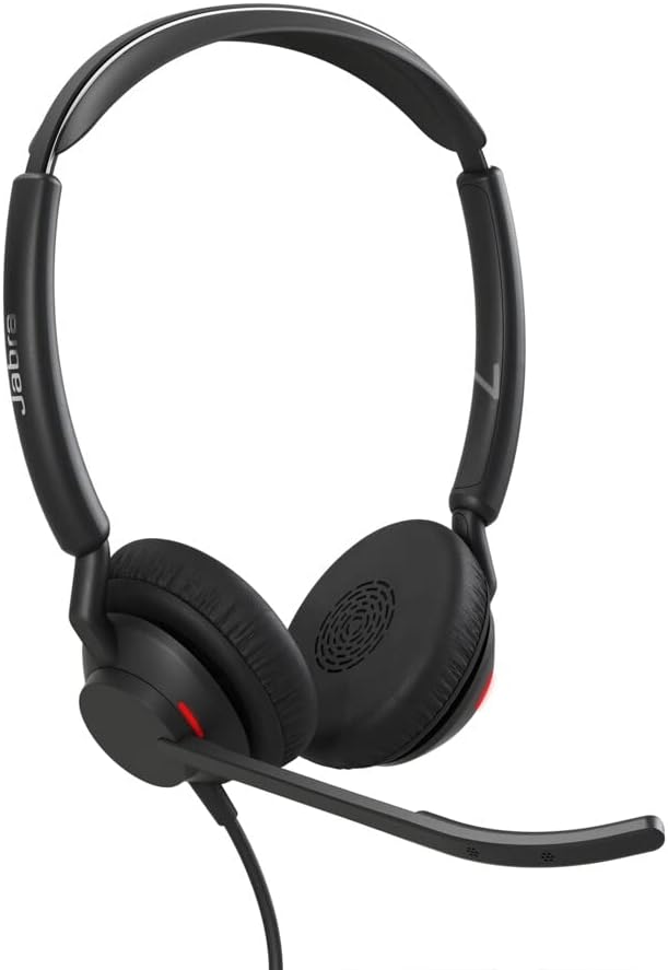 Jabra Engage 50 II schnurgebundenes Stereo-Headset mit Link Call Control, geräuschunterdrückender 3-