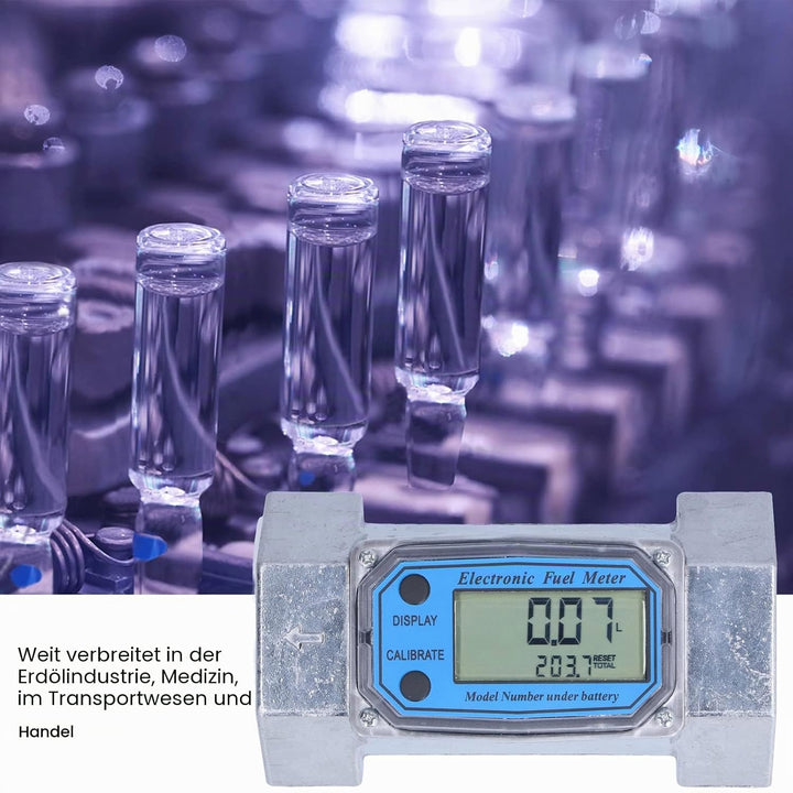 2-Zoll-Turbinen-Durchflussmesser, 35 Bis 200 l/Min. Elektronischer Digitaler Durchflussmesser für Kr