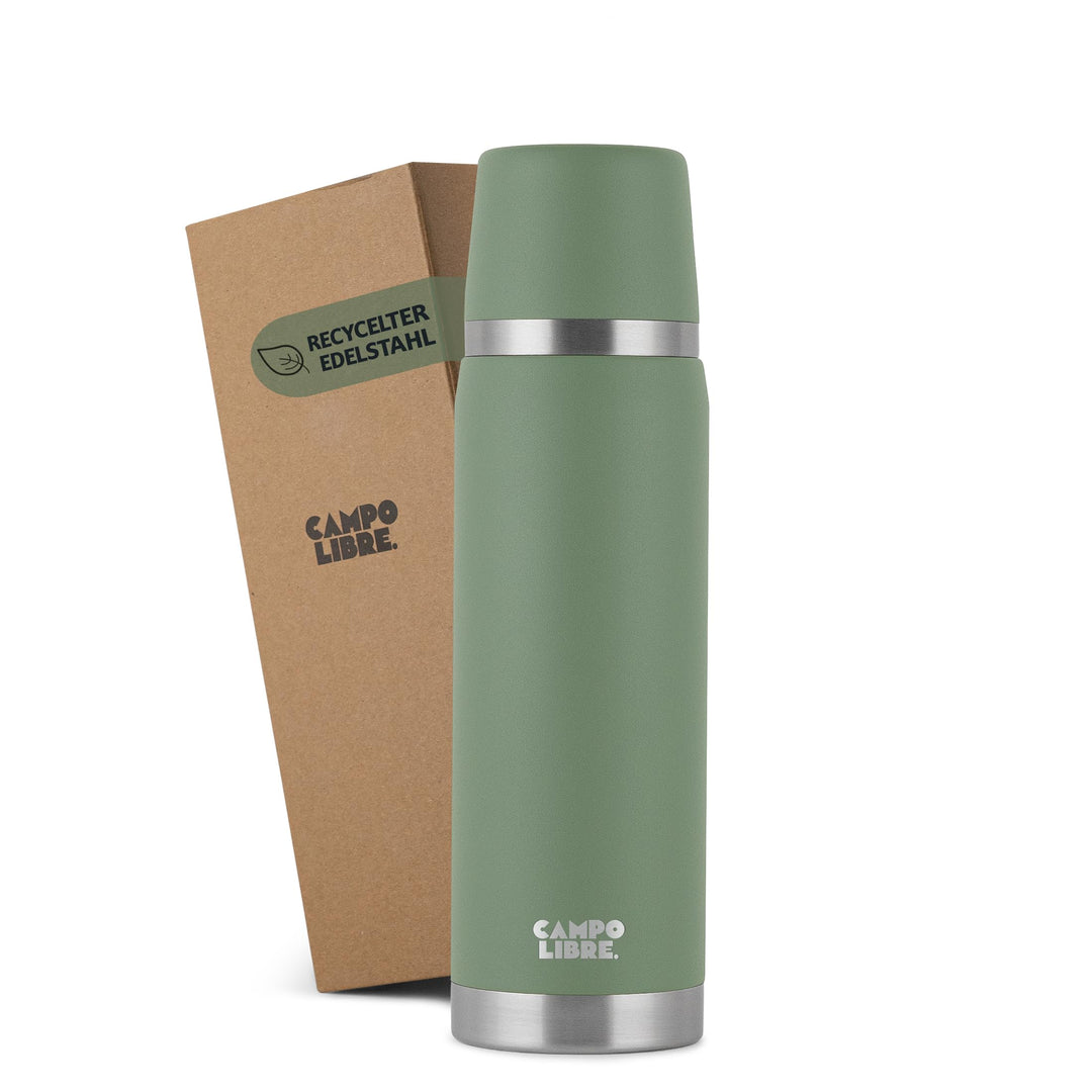 Campo Libre. Jaco® Thermoskanne 1L, 750ml, 500ml I Thermos mit Becher I Unsere Thermosflasche mind.
