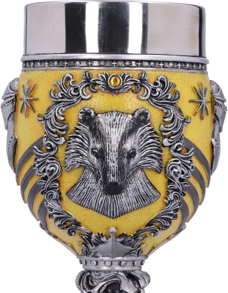 Nemesis Now Harry Potter Hufflepuff Hogwarts House Collectable Goblet, Harz, Gelb, Silber, 1.25 pico