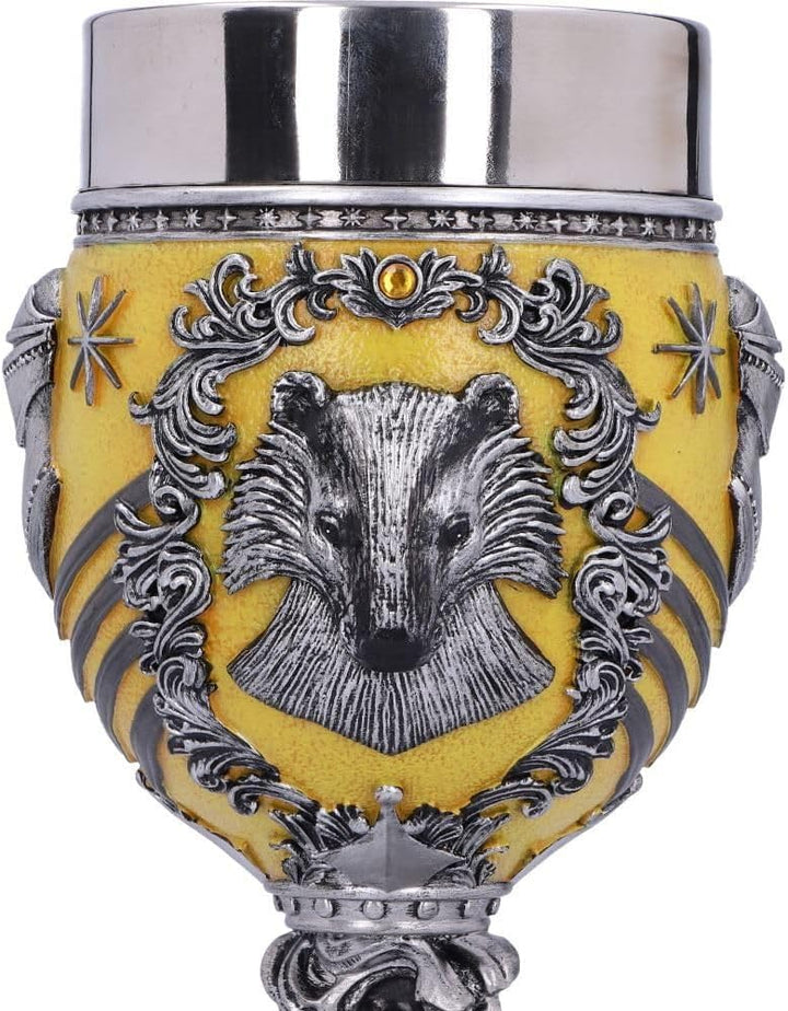 Nemesis Now Harry Potter Hufflepuff Hogwarts House Collectable Goblet, Harz, Gelb, Silber, 1.25 pico