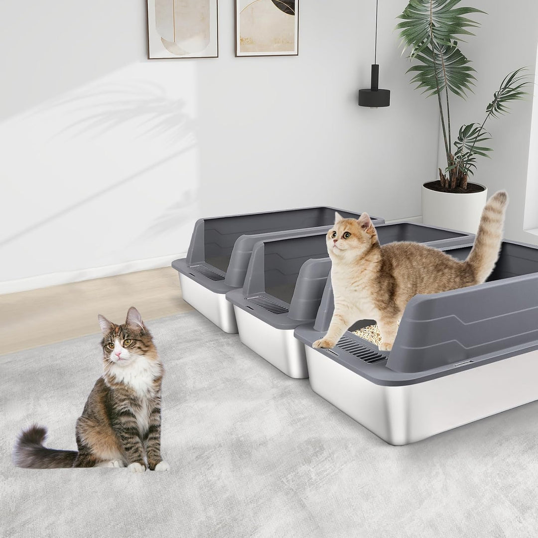 3 Pack Edelstahl Katzenklo, XL 22.9&