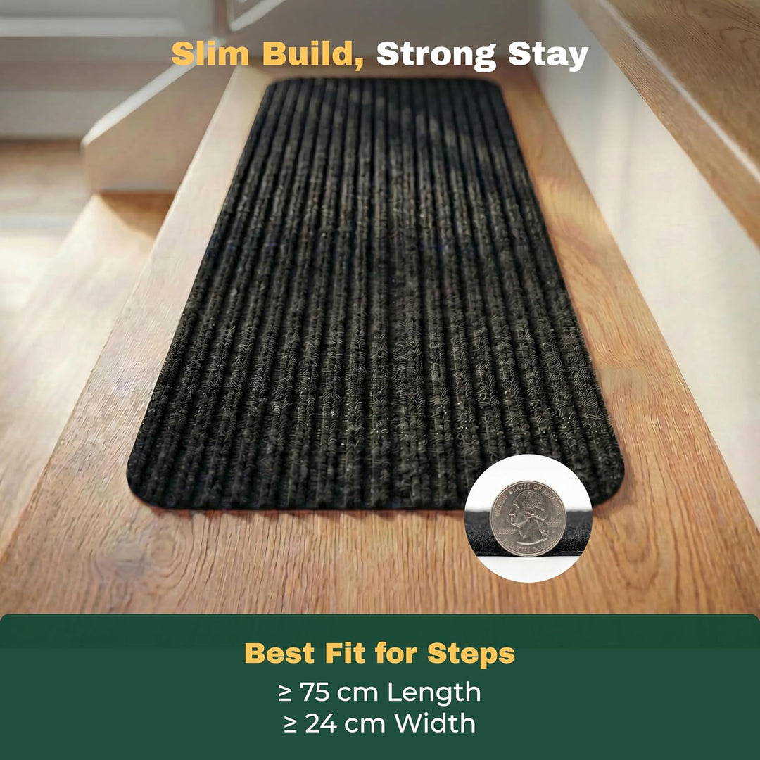 MBIGM 15er Set Stufenmatten 20 cm X 76 cm Treppenteppich Selbstklebend Sicherheit Stufenteppich für