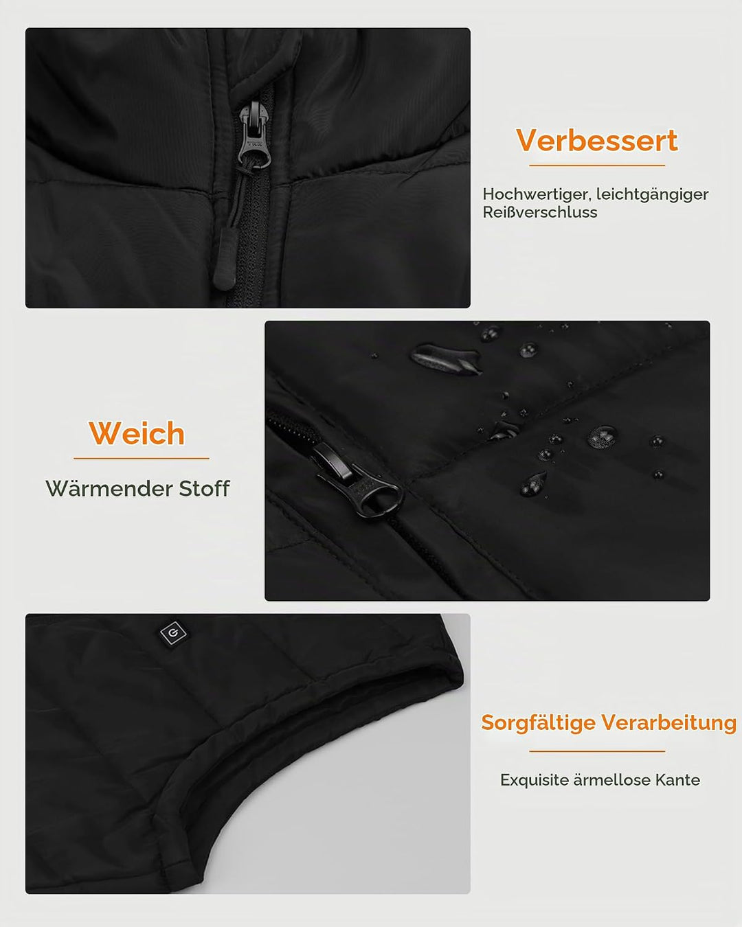 FERNIDA Beheizte Weste für Damen,Schmal Geschnittene Beheizbare Damen Weste, Winter Warm Draussen US