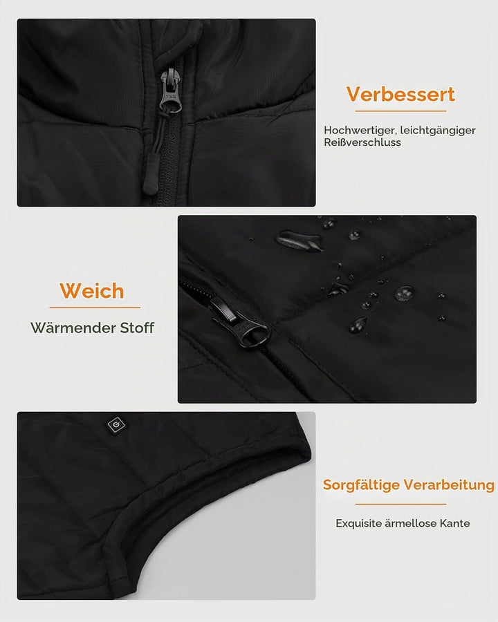 FERNIDA Beheizte Weste für Damen,Schmal Geschnittene Beheizbare Damen Weste, Winter Warm Draussen US