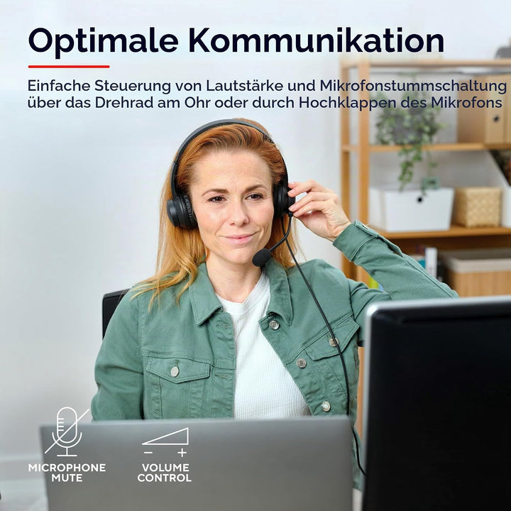 Trust Ayda PC Headset mit Mikrofon On-Ear 3.5mm, Leichtes Design, Verstellbarer Kopfbügel, Kopfhörer