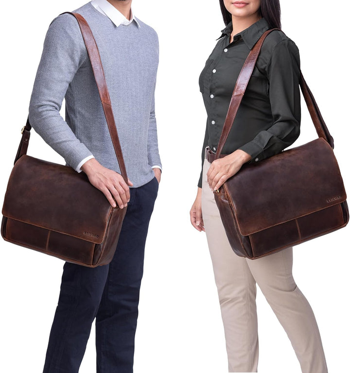 STILORD 'Lonzo' Vintage Umhängetasche echtes Büffel-Leder Messenger Bag für Herren und Damen Unitasc