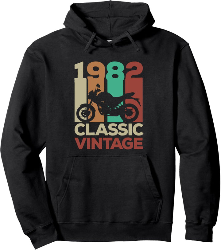 40. Geburtstag Motorradfahrer 1982 Retro Vintage Pullover Hoodie