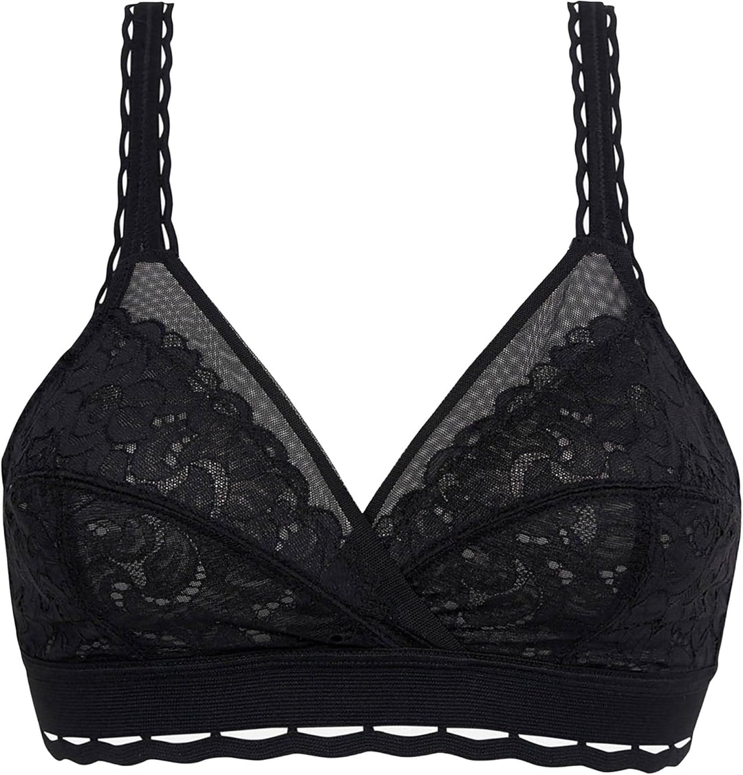 Playtex Damen-BH mit klassischer Spitze und Stützfunktion, recycelter Soft-Cup, 1 Stück 75B Schwarz,