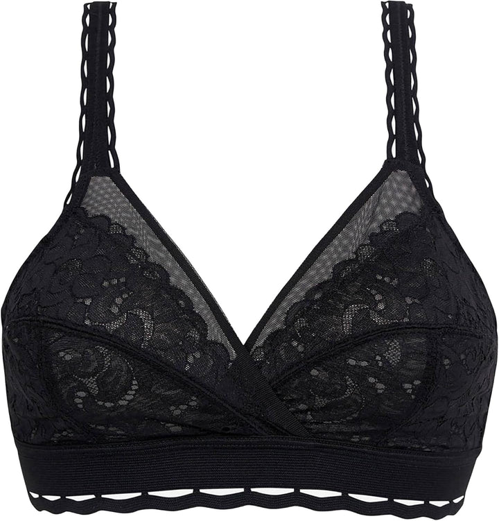 Playtex Damen-BH mit klassischer Spitze und Stützfunktion, recycelter Soft-Cup, 1 Stück 75B Schwarz,