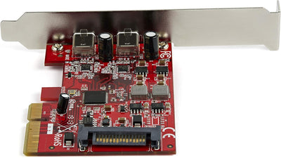 StarTech.com PCIe USB 3.1-Karte (2 Port, 2x USB-C 3.1 Gen 2, 10 Gbit/s, PCIe Gen 3 x4, ASM3142-Chips
