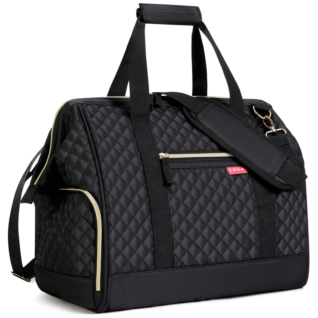 Lekesky Mittelgross Reisetasche Weekender Damen mit Schuhfach, Grosses Öffnungsdesign, 43L Reisetasc