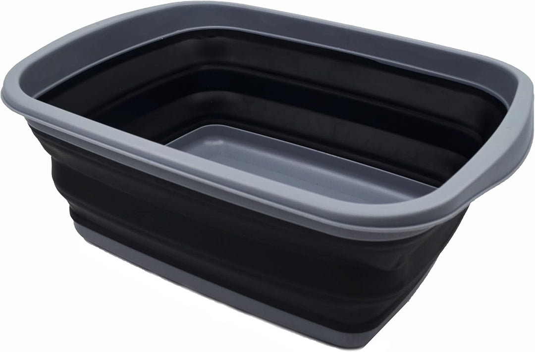 SAMMART 10L Set mit 2 zusammenklappbaren Wannen – Faltbare Geschirrwanne – tragbares Waschbecken – p